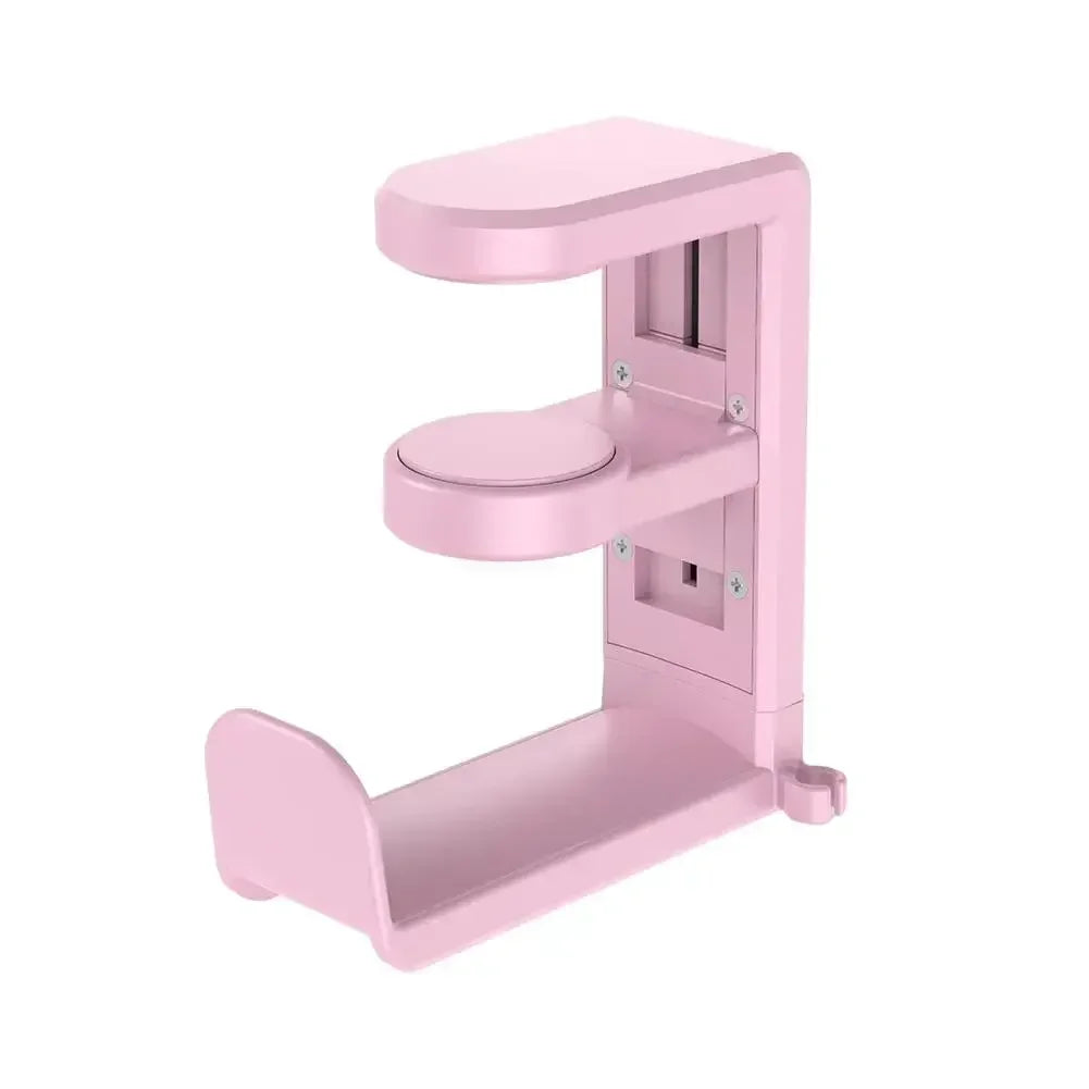 No Punch Headphone Hook Clip Holder Gaming Headset Stand PC Adjustable Headphone Bracket Desk Hanger with Cable Clips Universal